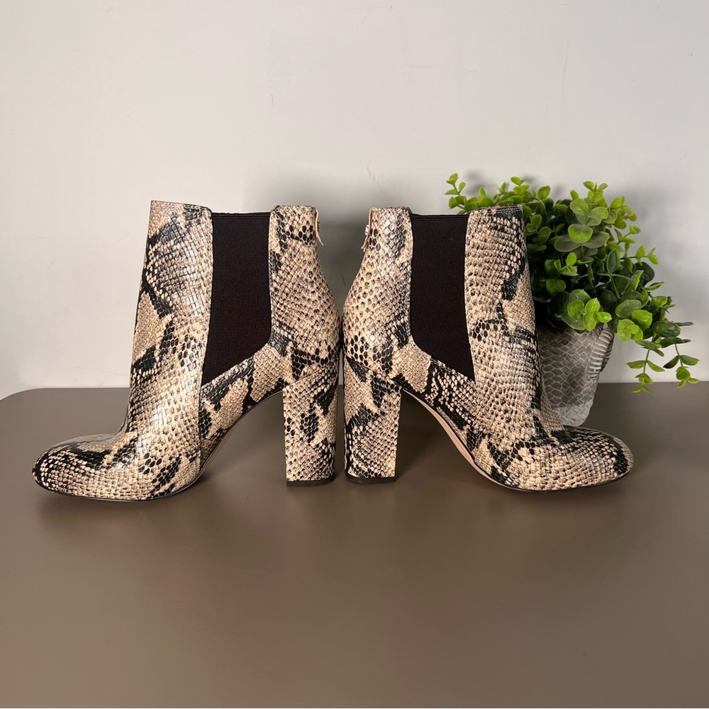 Sam Edelman Case Snake Print Python Heeled Bootie… - image 3